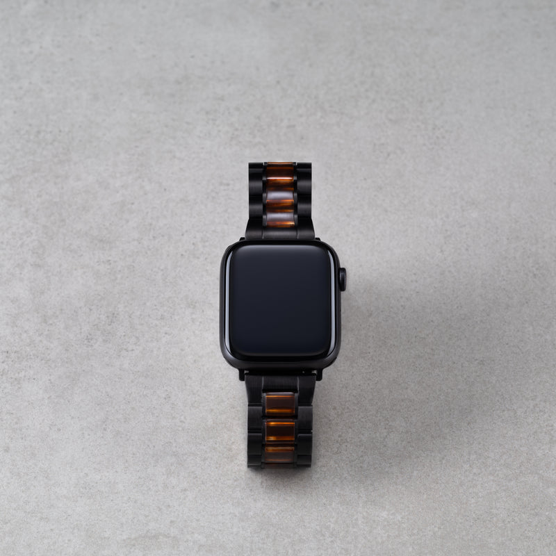 Apple Watch Band Matte Black Stainless Steel - Bourbon
